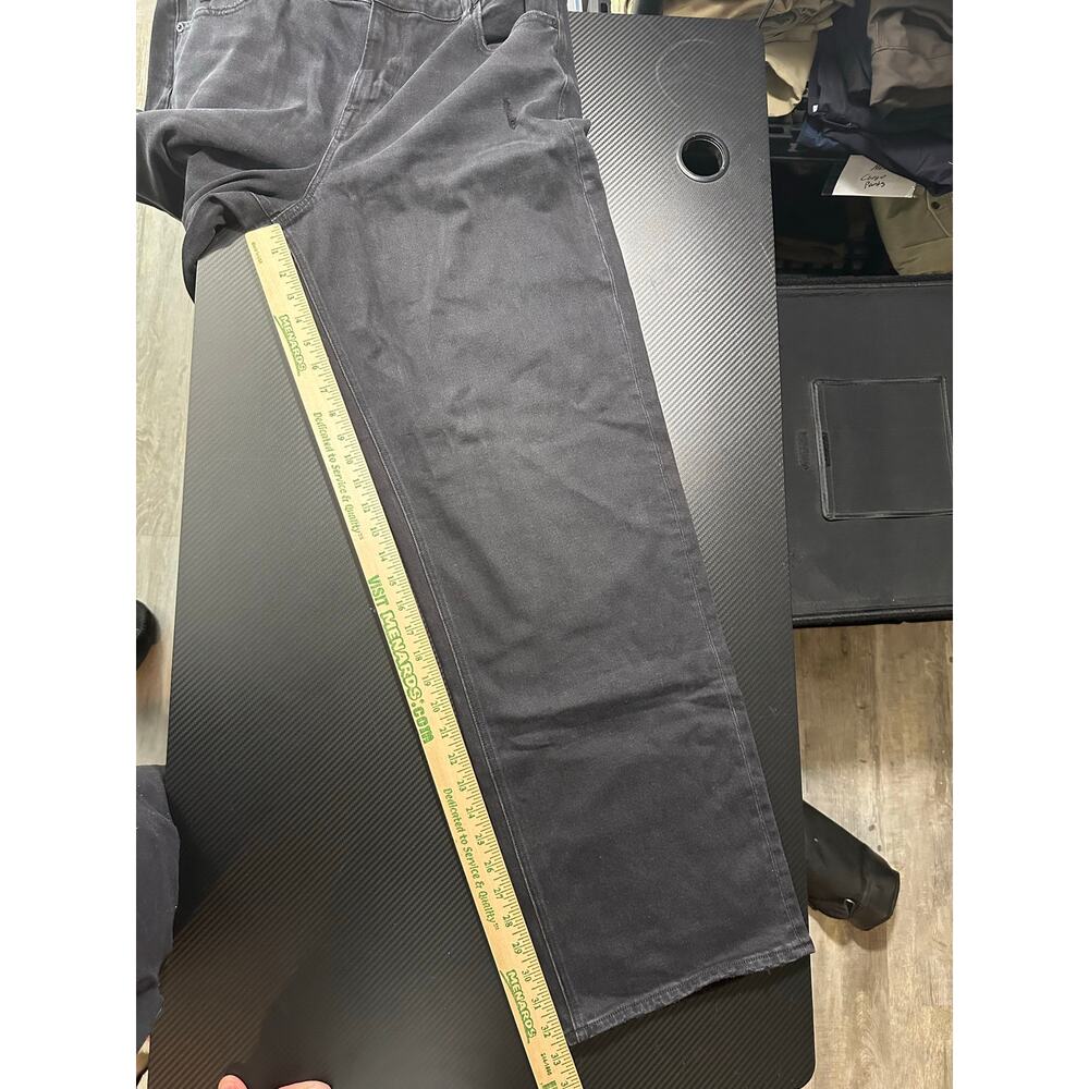 American Eagle Super High Rise Baggy Straight Cut Out Jeans Black Size 16 Long - Picture 7 of 16